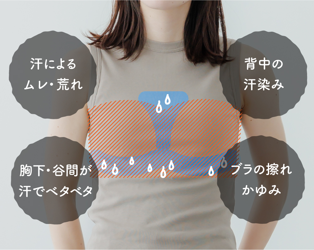 ブラ汗悩み